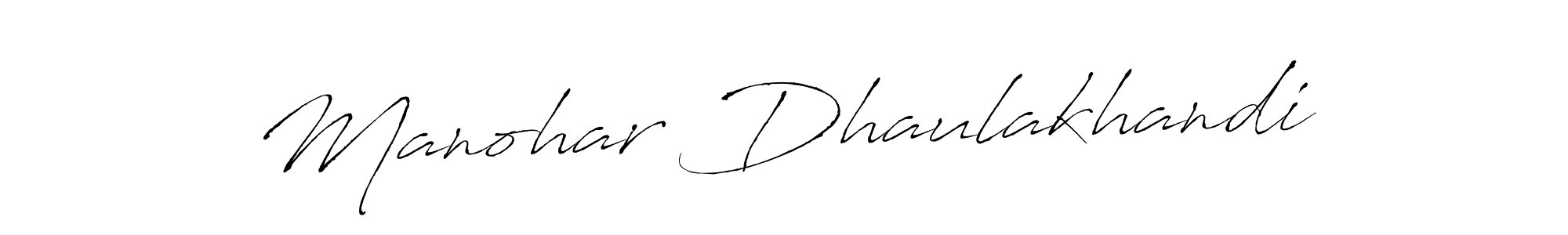 Create a beautiful signature design for name Manohar Dhaulakhandi. With this signature (Antro_Vectra) fonts, you can make a handwritten signature for free. Manohar Dhaulakhandi signature style 6 images and pictures png