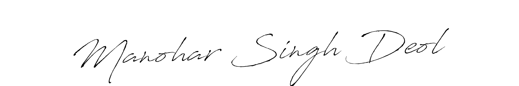 Design your own signature with our free online signature maker. With this signature software, you can create a handwritten (Antro_Vectra) signature for name Manohar Singh Deol. Manohar Singh Deol signature style 6 images and pictures png