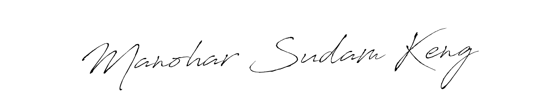 Make a beautiful signature design for name Manohar Sudam Keng. With this signature (Antro_Vectra) style, you can create a handwritten signature for free. Manohar Sudam Keng signature style 6 images and pictures png