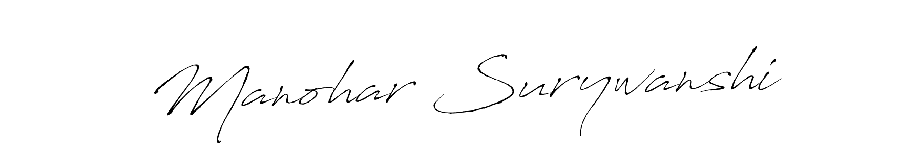 It looks lik you need a new signature style for name Manohar Surywanshi. Design unique handwritten (Antro_Vectra) signature with our free signature maker in just a few clicks. Manohar Surywanshi signature style 6 images and pictures png