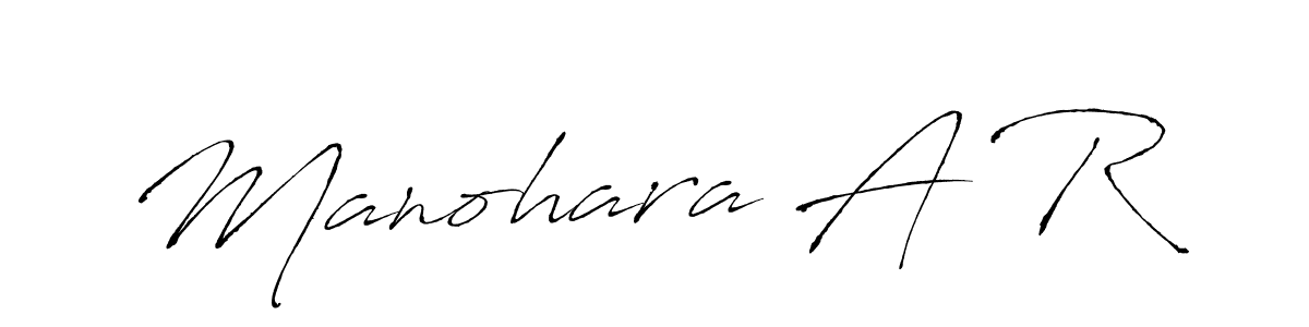 Manohara A R stylish signature style. Best Handwritten Sign (Antro_Vectra) for my name. Handwritten Signature Collection Ideas for my name Manohara A R. Manohara A R signature style 6 images and pictures png