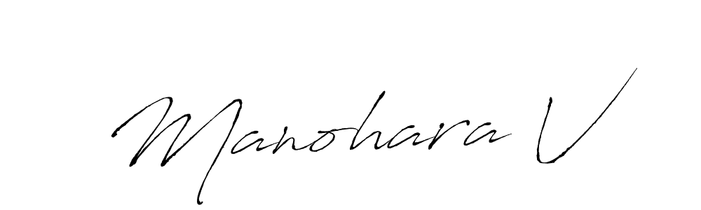 Similarly Antro_Vectra is the best handwritten signature design. Signature creator online .You can use it as an online autograph creator for name Manohara V. Manohara V signature style 6 images and pictures png