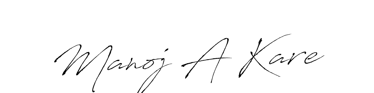 Design your own signature with our free online signature maker. With this signature software, you can create a handwritten (Antro_Vectra) signature for name Manoj A Kare. Manoj A Kare signature style 6 images and pictures png