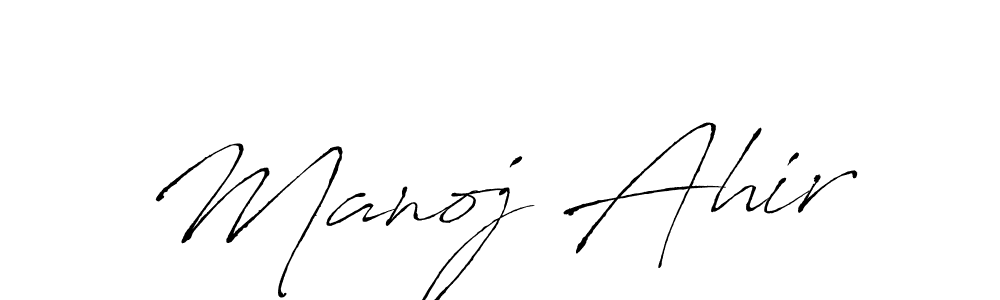 Manoj Ahir stylish signature style. Best Handwritten Sign (Antro_Vectra) for my name. Handwritten Signature Collection Ideas for my name Manoj Ahir. Manoj Ahir signature style 6 images and pictures png