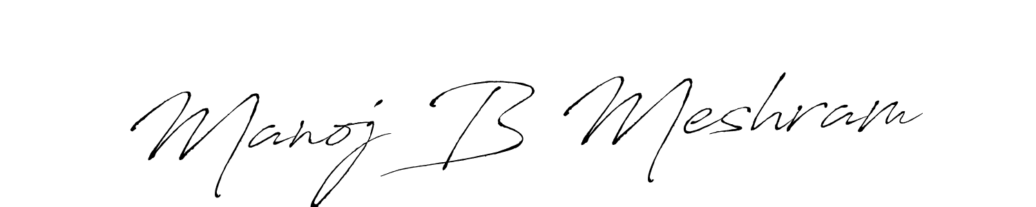 Make a beautiful signature design for name Manoj B Meshram. With this signature (Antro_Vectra) style, you can create a handwritten signature for free. Manoj B Meshram signature style 6 images and pictures png