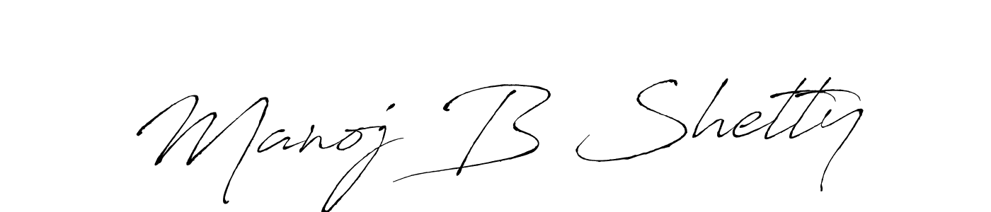 Design your own signature with our free online signature maker. With this signature software, you can create a handwritten (Antro_Vectra) signature for name Manoj B Shetty. Manoj B Shetty signature style 6 images and pictures png