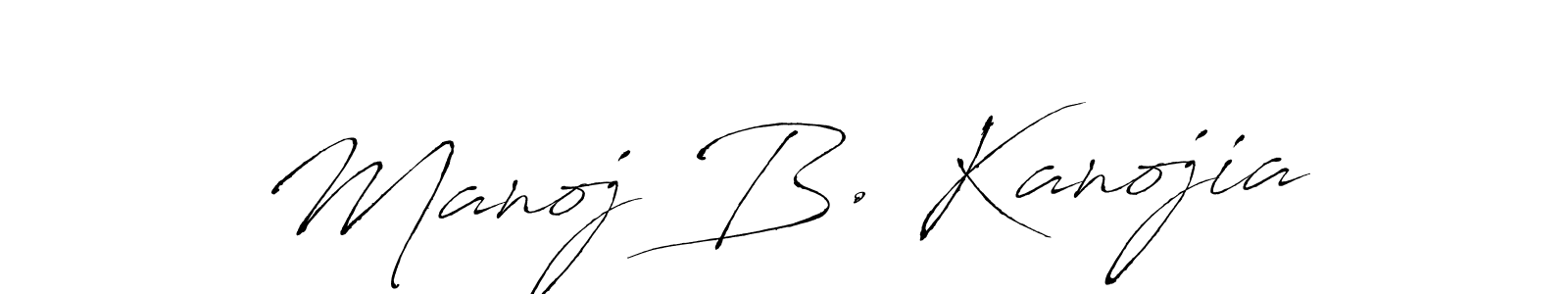 Make a short Manoj B. Kanojia signature style. Manage your documents anywhere anytime using Antro_Vectra. Create and add eSignatures, submit forms, share and send files easily. Manoj B. Kanojia signature style 6 images and pictures png