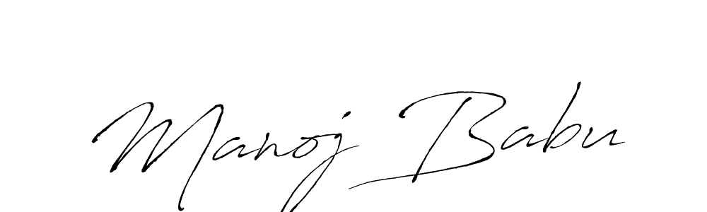 Design your own signature with our free online signature maker. With this signature software, you can create a handwritten (Antro_Vectra) signature for name Manoj Babu. Manoj Babu signature style 6 images and pictures png