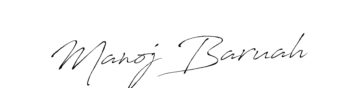 Manoj Baruah stylish signature style. Best Handwritten Sign (Antro_Vectra) for my name. Handwritten Signature Collection Ideas for my name Manoj Baruah. Manoj Baruah signature style 6 images and pictures png