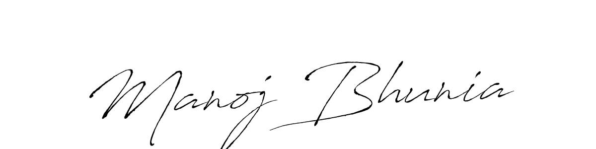 Also we have Manoj Bhunia name is the best signature style. Create professional handwritten signature collection using Antro_Vectra autograph style. Manoj Bhunia signature style 6 images and pictures png