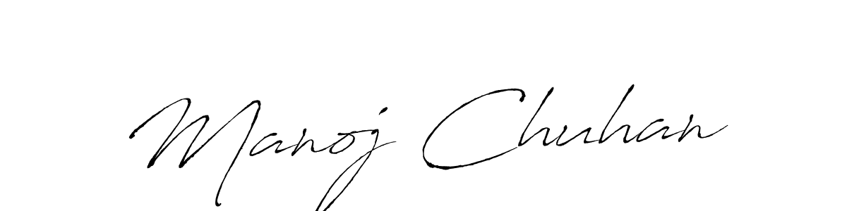 Antro_Vectra is a professional signature style that is perfect for those who want to add a touch of class to their signature. It is also a great choice for those who want to make their signature more unique. Get Manoj Chuhan name to fancy signature for free. Manoj Chuhan signature style 6 images and pictures png