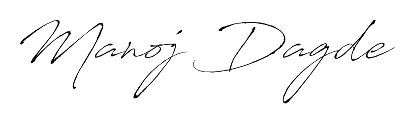 Designed for modern professionals: Manoj Dagde name signature crafted with Antro_Vectra script. Ready for digital PDF workflows. Manoj Dagde signature style 6 images and pictures png