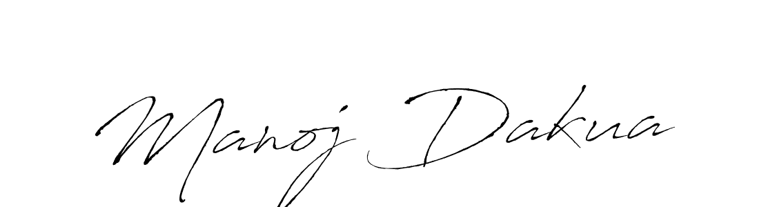 How to make Manoj Dakua name signature. Use Antro_Vectra style for creating short signs online. This is the latest handwritten sign. Manoj Dakua signature style 6 images and pictures png