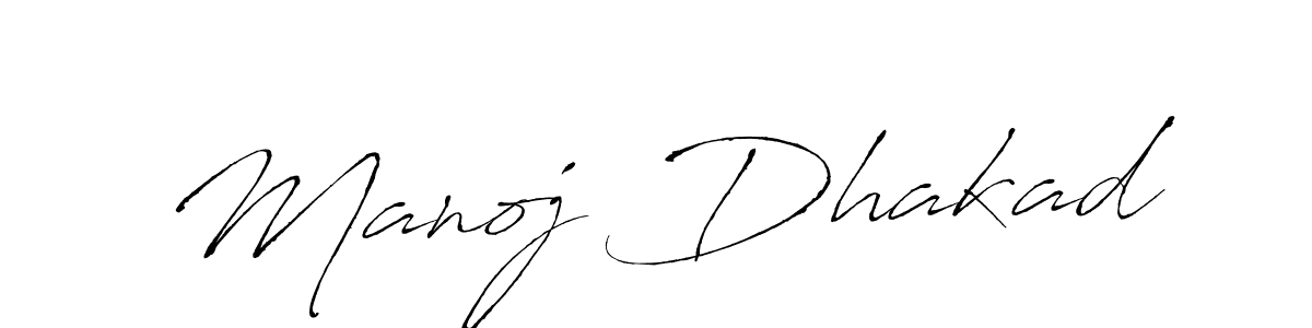 Antro_Vectra is a professional signature style that is perfect for those who want to add a touch of class to their signature. It is also a great choice for those who want to make their signature more unique. Get Manoj Dhakad name to fancy signature for free. Manoj Dhakad signature style 6 images and pictures png