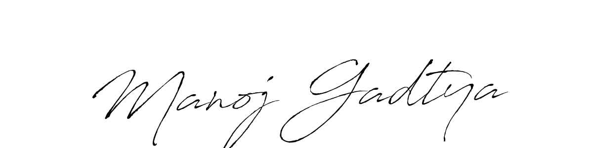 Design your own signature with our free online signature maker. With this signature software, you can create a handwritten (Antro_Vectra) signature for name Manoj Gadtya. Manoj Gadtya signature style 6 images and pictures png