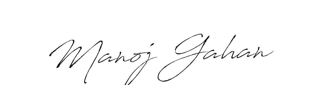 Manoj Gahan stylish signature style. Best Handwritten Sign (Antro_Vectra) for my name. Handwritten Signature Collection Ideas for my name Manoj Gahan. Manoj Gahan signature style 6 images and pictures png