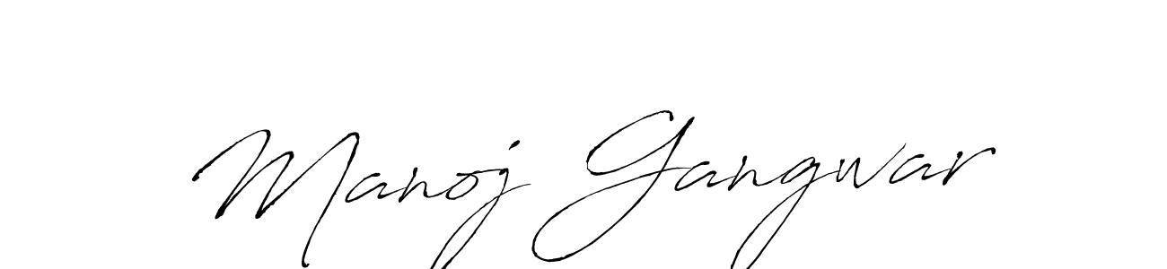 Design your own signature with our free online signature maker. With this signature software, you can create a handwritten (Antro_Vectra) signature for name Manoj Gangwar. Manoj Gangwar signature style 6 images and pictures png