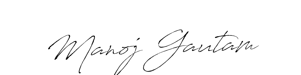 Create a beautiful signature design for name Manoj Gautam. With this signature (Antro_Vectra) fonts, you can make a handwritten signature for free. Manoj Gautam signature style 6 images and pictures png
