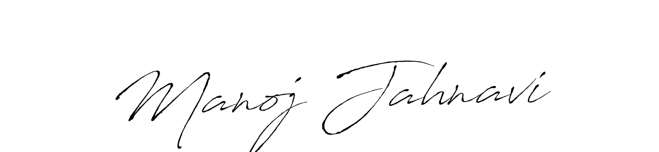 Design your own signature with our free online signature maker. With this signature software, you can create a handwritten (Antro_Vectra) signature for name Manoj Jahnavi. Manoj Jahnavi signature style 6 images and pictures png