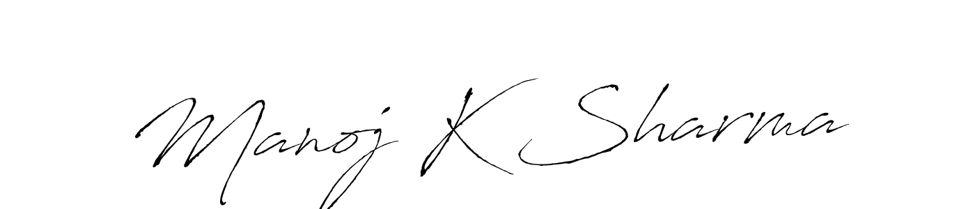 How to make Manoj K Sharma name signature. Use Antro_Vectra style for creating short signs online. This is the latest handwritten sign. Manoj K Sharma signature style 6 images and pictures png