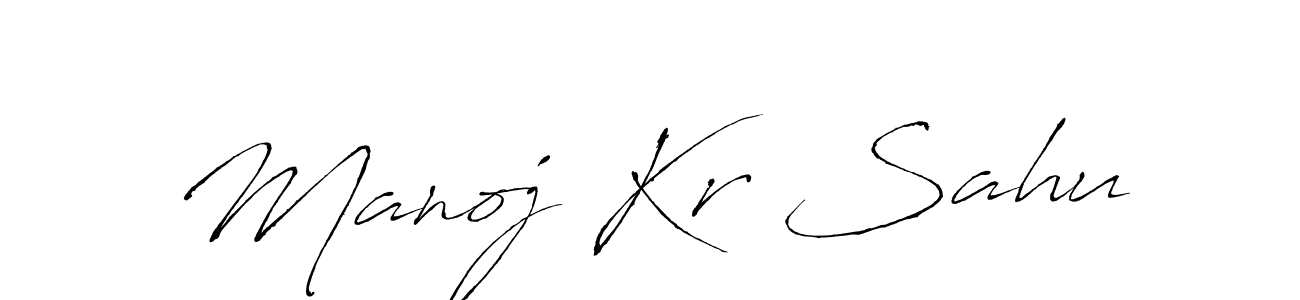 How to make Manoj Kr Sahu signature? Antro_Vectra is a professional autograph style. Create handwritten signature for Manoj Kr Sahu name. Manoj Kr Sahu signature style 6 images and pictures png