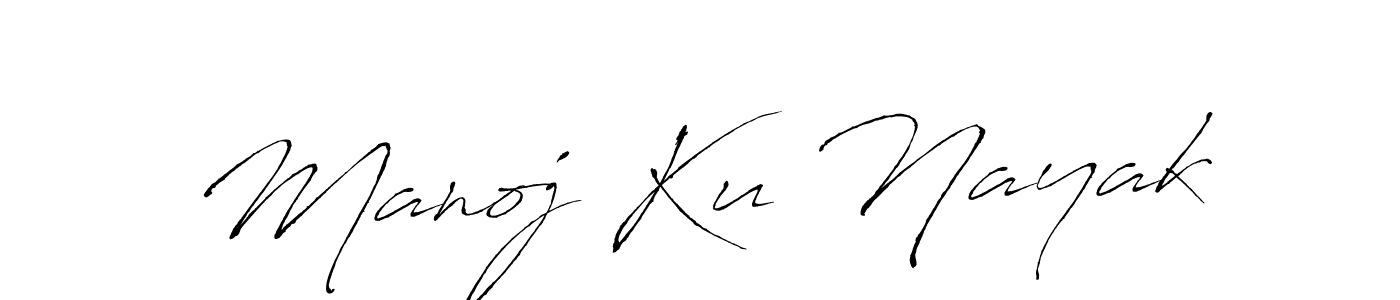 Make a beautiful signature design for name Manoj Ku Nayak. With this signature (Antro_Vectra) style, you can create a handwritten signature for free. Manoj Ku Nayak signature style 6 images and pictures png