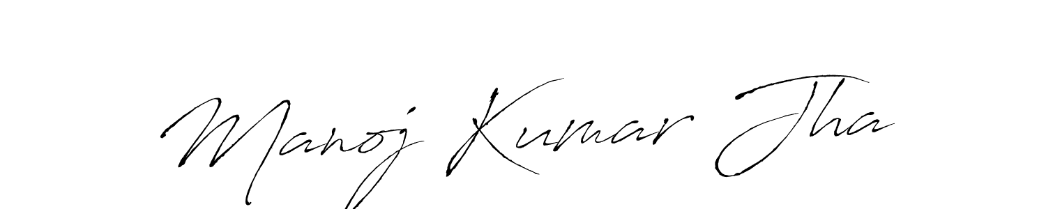 Design your own signature with our free online signature maker. With this signature software, you can create a handwritten (Antro_Vectra) signature for name Manoj Kumar Jha. Manoj Kumar Jha signature style 6 images and pictures png