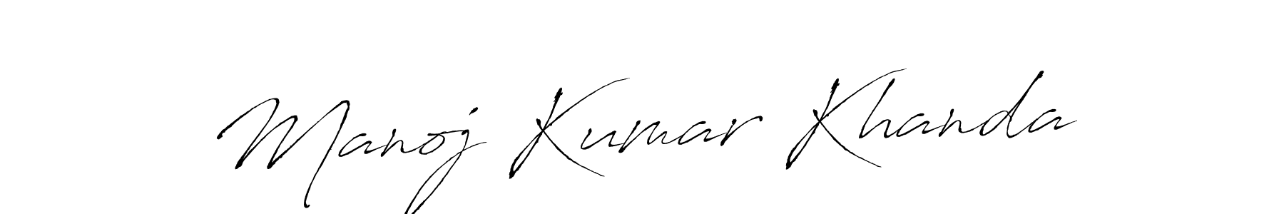 Design your own signature with our free online signature maker. With this signature software, you can create a handwritten (Antro_Vectra) signature for name Manoj Kumar Khanda. Manoj Kumar Khanda signature style 6 images and pictures png
