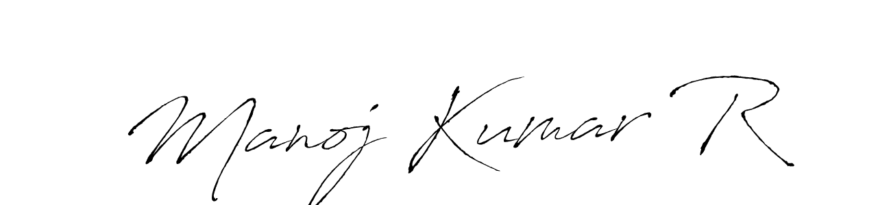 Use a signature maker to create a handwritten signature online. With this signature software, you can design (Antro_Vectra) your own signature for name Manoj Kumar R. Manoj Kumar R signature style 6 images and pictures png