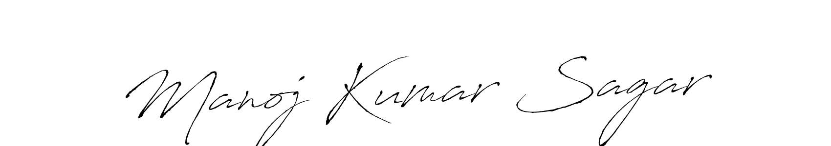 Make a beautiful signature design for name Manoj Kumar Sagar. With this signature (Antro_Vectra) style, you can create a handwritten signature for free. Manoj Kumar Sagar signature style 6 images and pictures png