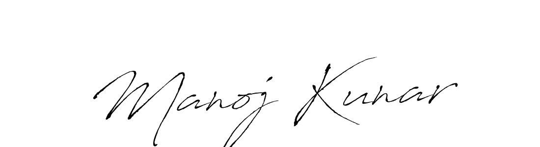Make a beautiful signature design for name Manoj Kunar. With this signature (Antro_Vectra) style, you can create a handwritten signature for free. Manoj Kunar signature style 6 images and pictures png