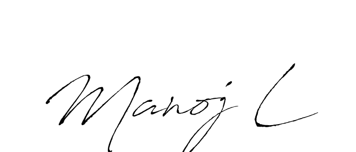 Best and Professional Signature Style for Manoj L. Antro_Vectra Best Signature Style Collection. Manoj L signature style 6 images and pictures png