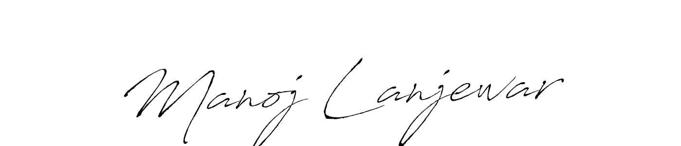 How to make Manoj Lanjewar signature? Antro_Vectra is a professional autograph style. Create handwritten signature for Manoj Lanjewar name. Manoj Lanjewar signature style 6 images and pictures png