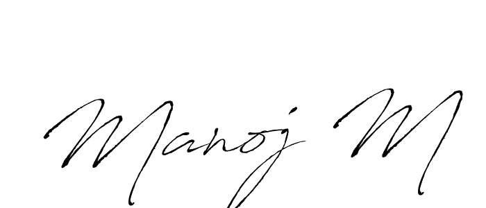 This is the best signature style for the Manoj M name. Also you like these signature font (Antro_Vectra). Mix name signature. Manoj M signature style 6 images and pictures png