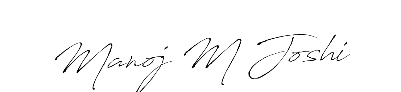 Create a beautiful signature design for name Manoj M Joshi. With this signature (Antro_Vectra) fonts, you can make a handwritten signature for free. Manoj M Joshi signature style 6 images and pictures png