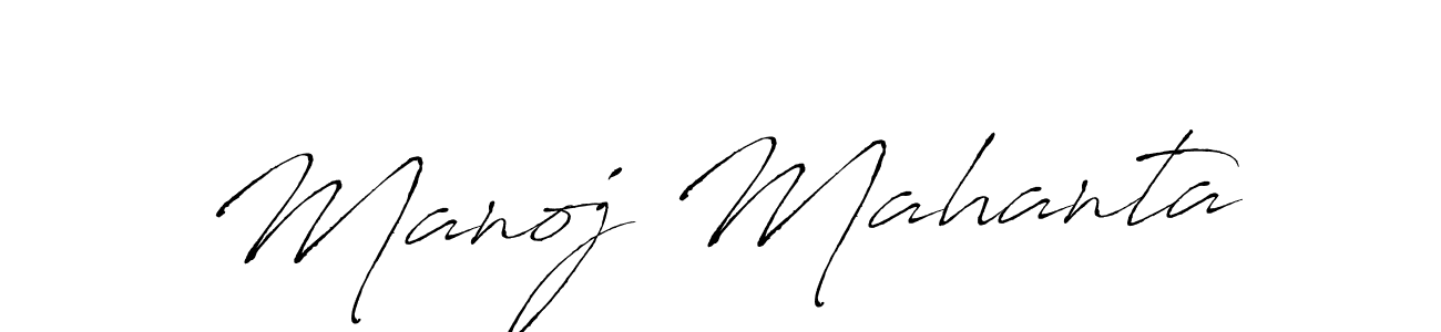 How to make Manoj Mahanta name signature. Use Antro_Vectra style for creating short signs online. This is the latest handwritten sign. Manoj Mahanta signature style 6 images and pictures png