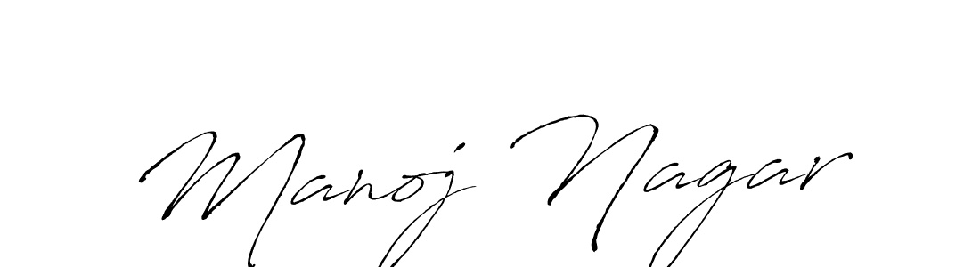 Make a beautiful signature design for name Manoj Nagar. With this signature (Antro_Vectra) style, you can create a handwritten signature for free. Manoj Nagar signature style 6 images and pictures png