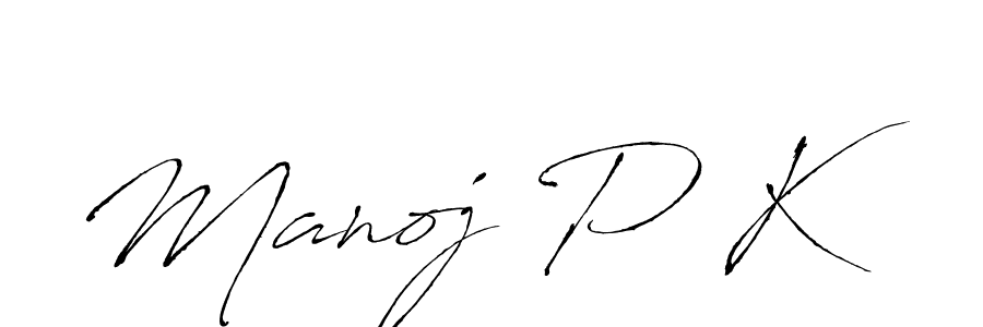 How to make Manoj P K signature? Antro_Vectra is a professional autograph style. Create handwritten signature for Manoj P K name. Manoj P K signature style 6 images and pictures png