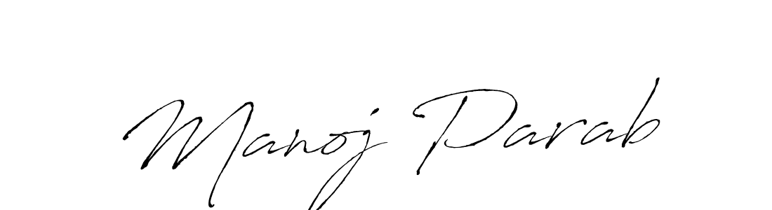 How to make Manoj Parab name signature. Use Antro_Vectra style for creating short signs online. This is the latest handwritten sign. Manoj Parab signature style 6 images and pictures png