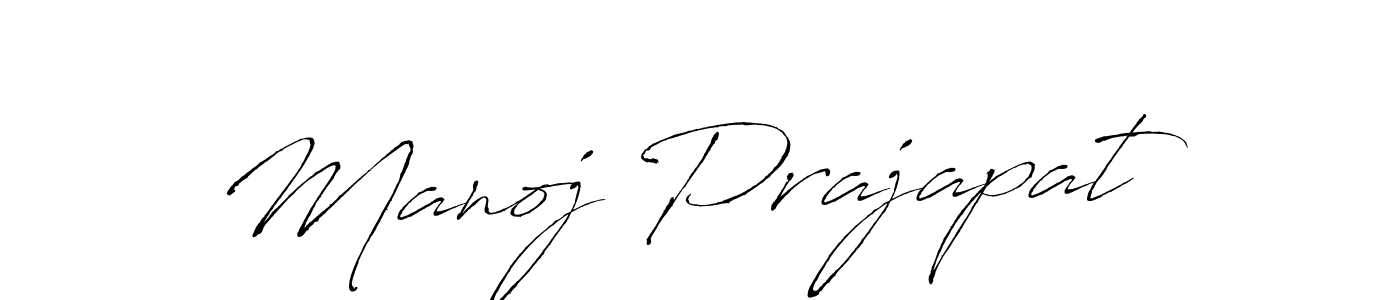 How to make Manoj Prajapat name signature. Use Antro_Vectra style for creating short signs online. This is the latest handwritten sign. Manoj Prajapat signature style 6 images and pictures png