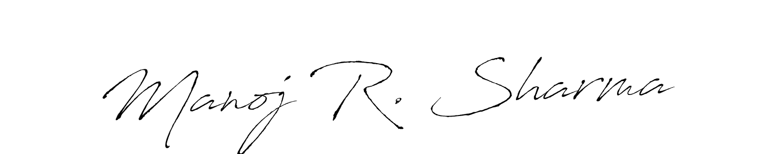 Also You can easily find your signature by using the search form. We will create Manoj R. Sharma name handwritten signature images for you free of cost using Antro_Vectra sign style. Manoj R. Sharma signature style 6 images and pictures png