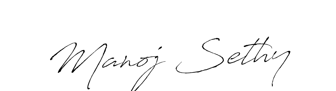 How to make Manoj Sethy name signature. Use Antro_Vectra style for creating short signs online. This is the latest handwritten sign. Manoj Sethy signature style 6 images and pictures png