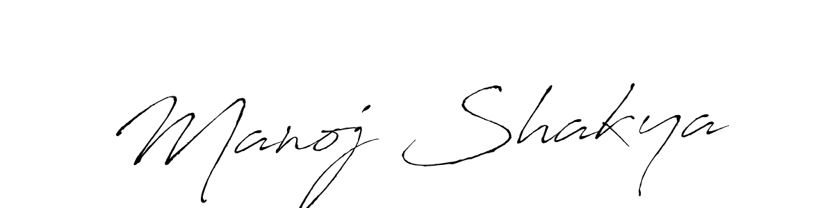 Make a beautiful signature design for name Manoj Shakya. With this signature (Antro_Vectra) style, you can create a handwritten signature for free. Manoj Shakya signature style 6 images and pictures png