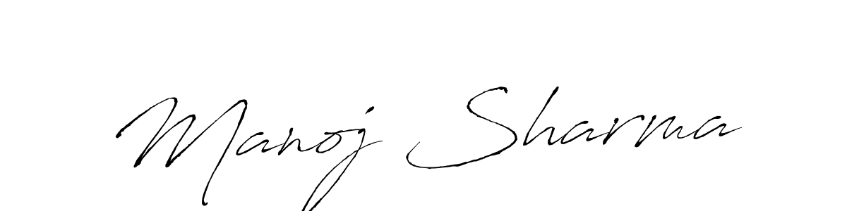 Design your own signature with our free online signature maker. With this signature software, you can create a handwritten (Antro_Vectra) signature for name Manoj Sharma. Manoj Sharma signature style 6 images and pictures png