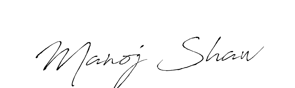 Design your own signature with our free online signature maker. With this signature software, you can create a handwritten (Antro_Vectra) signature for name Manoj Shaw. Manoj Shaw signature style 6 images and pictures png