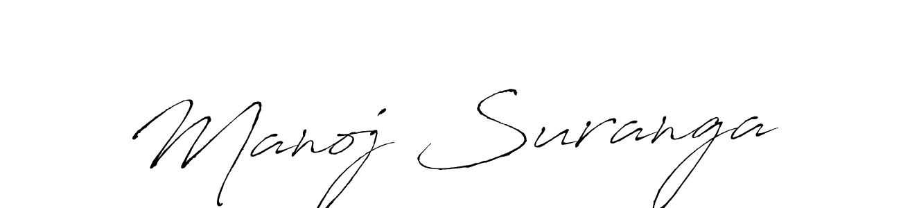 Manoj Suranga stylish signature style. Best Handwritten Sign (Antro_Vectra) for my name. Handwritten Signature Collection Ideas for my name Manoj Suranga. Manoj Suranga signature style 6 images and pictures png