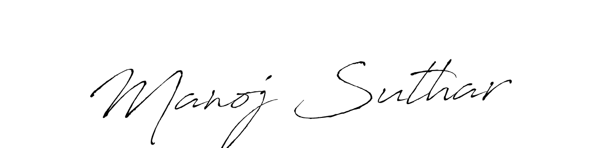 Make a beautiful signature design for name Manoj Suthar. Use this online signature maker to create a handwritten signature for free. Manoj Suthar signature style 6 images and pictures png