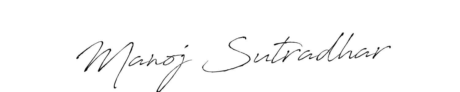 How to make Manoj Sutradhar signature? Antro_Vectra is a professional autograph style. Create handwritten signature for Manoj Sutradhar name. Manoj Sutradhar signature style 6 images and pictures png