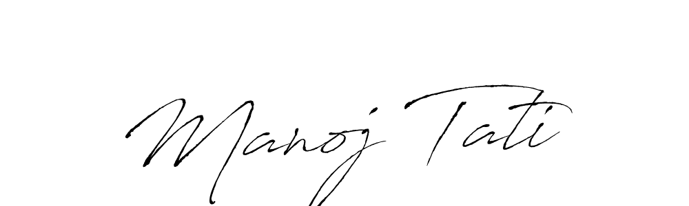 The best way (Antro_Vectra) to make a short signature is to pick only two or three words in your name. The name Manoj Tati include a total of six letters. For converting this name. Manoj Tati signature style 6 images and pictures png