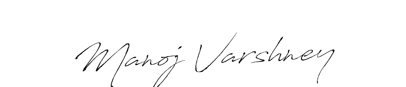 Manoj Varshney stylish signature style. Best Handwritten Sign (Antro_Vectra) for my name. Handwritten Signature Collection Ideas for my name Manoj Varshney. Manoj Varshney signature style 6 images and pictures png